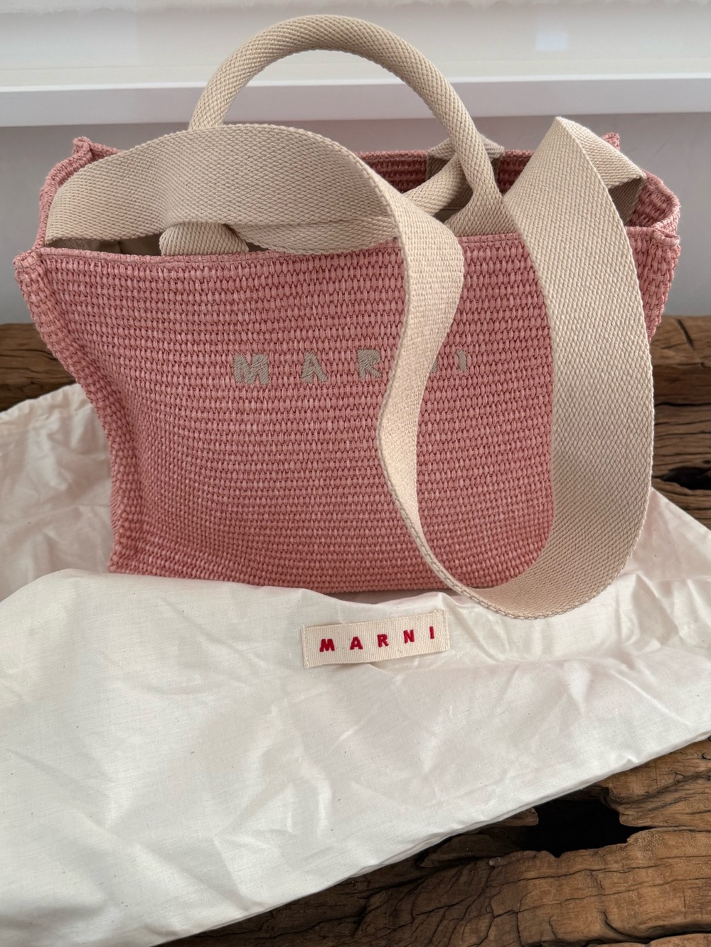 MARNI Woven Pink Tote Bag - Women's Casual Shoulder Bag - Picture 3 of 15